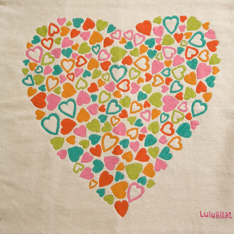 Multi-colour heart wallhanging