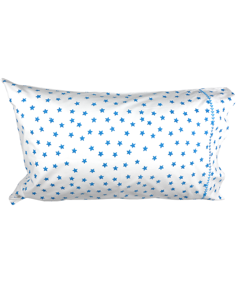 Blue star single pillowcase