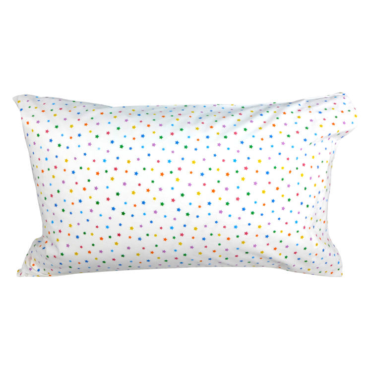 Multicolour star single pillowcase