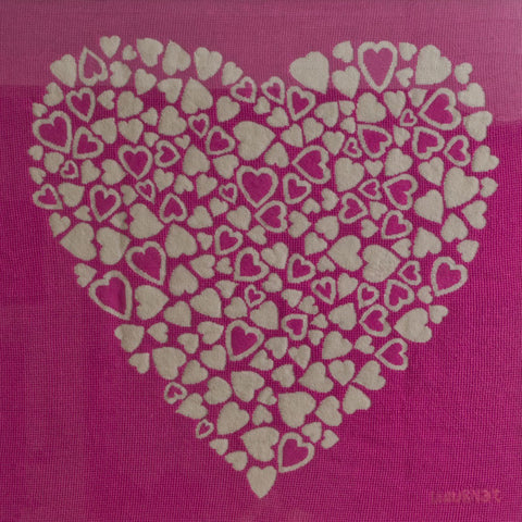 Pink multi-colour heart wallhanging