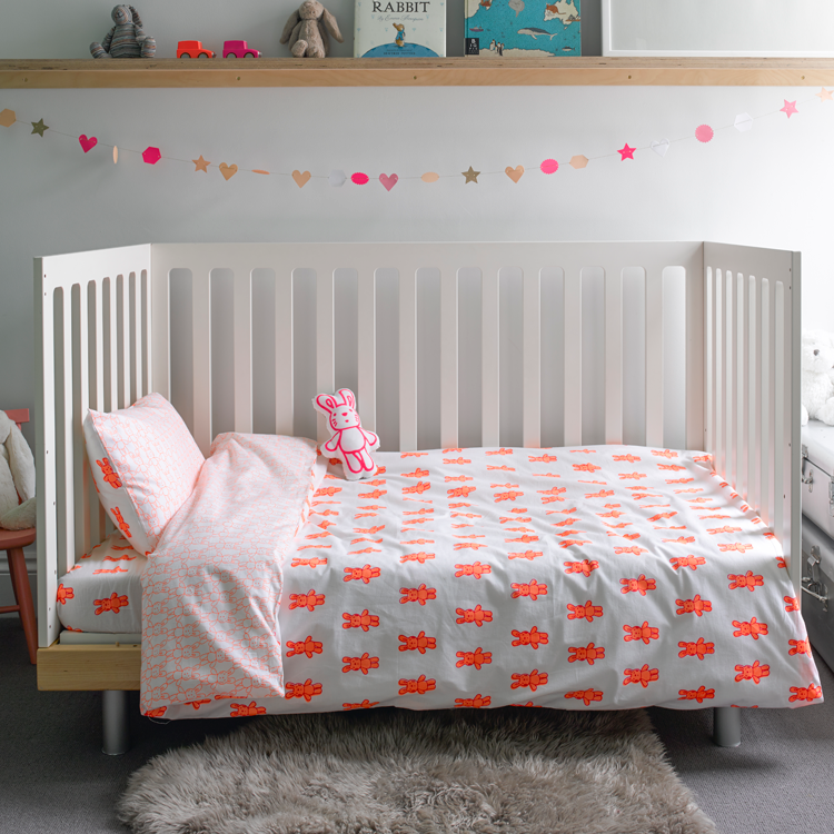 Bunny rabbit Toddler Cot Bed Duvet Set and Cot Bedding from Lulu and Nat