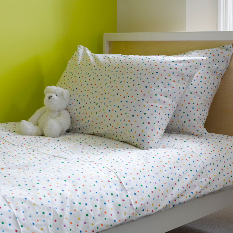 Multicolour star single duvet cover