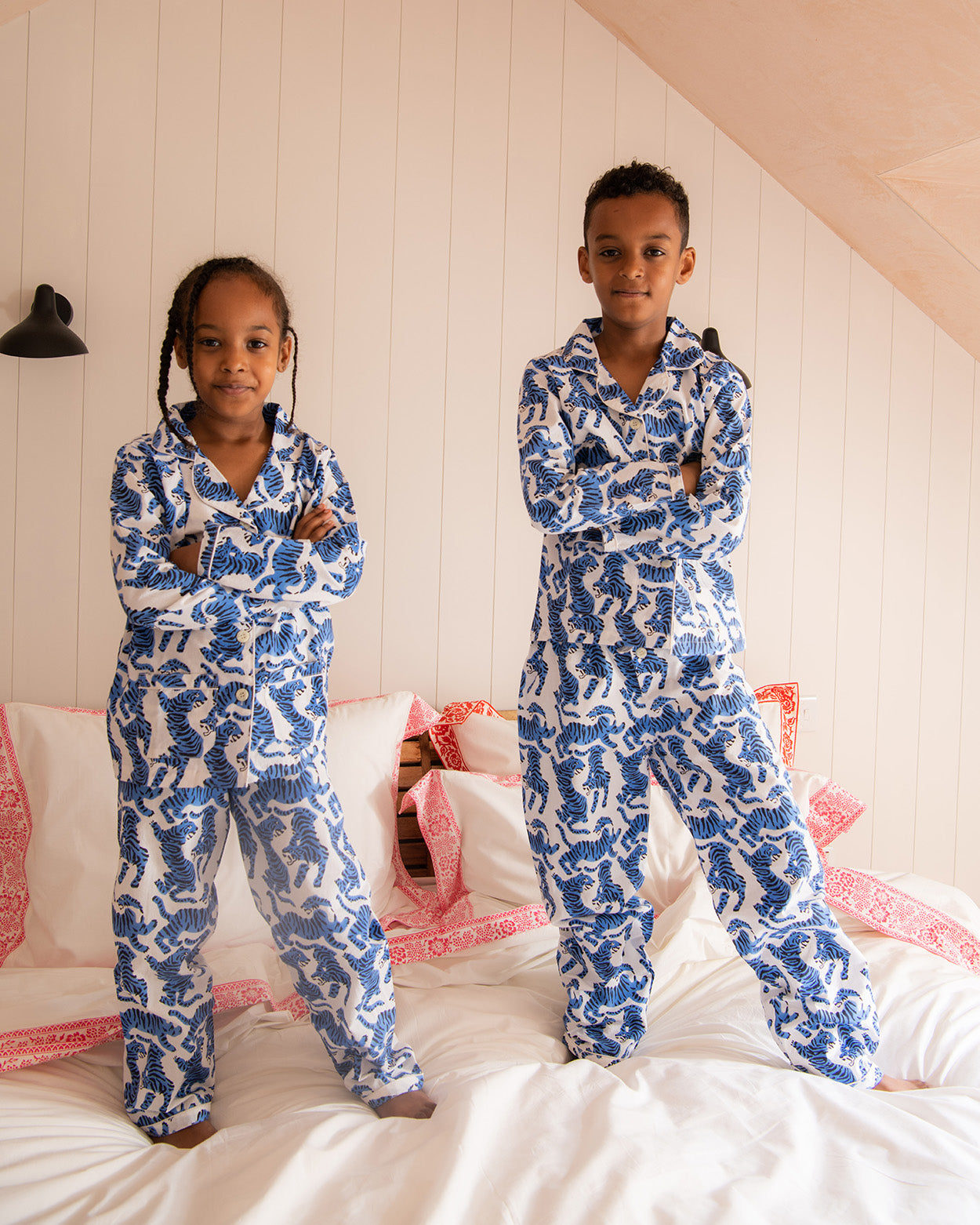 Blue Tiger kids pyjamas - Lulu and Nat