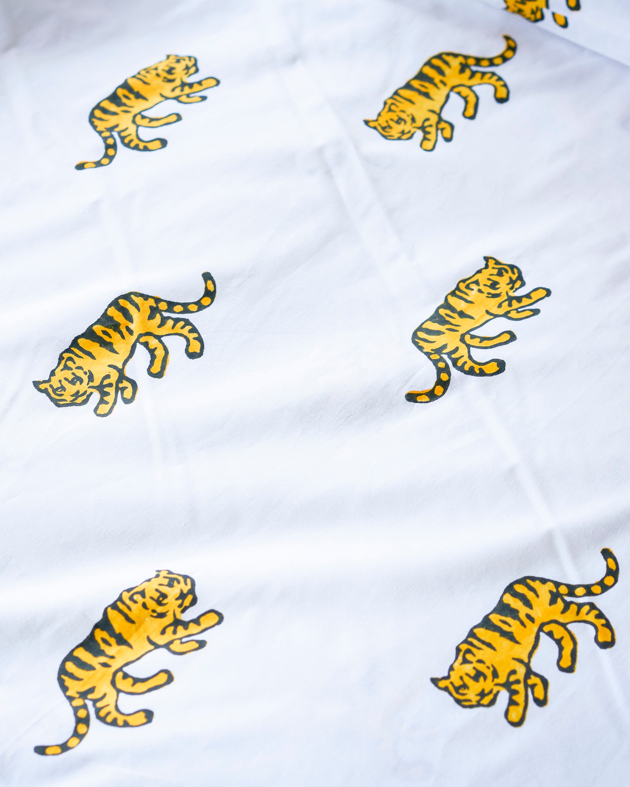 Yellow Tiger single pillowcase